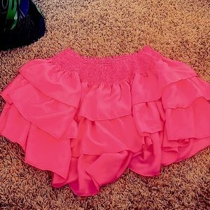 Pink ruffle shein skirt